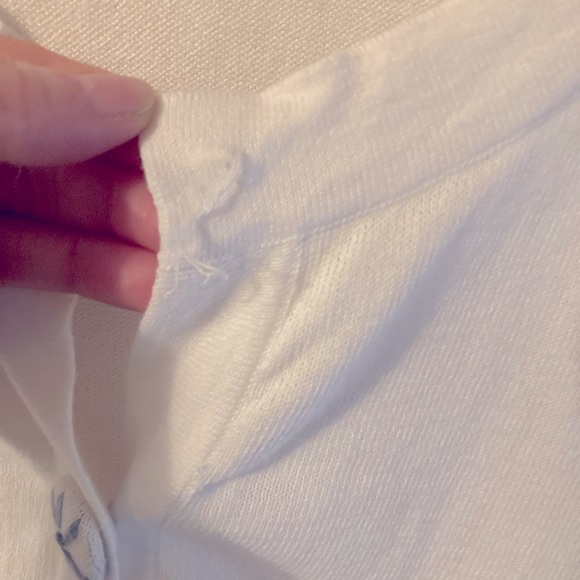 Nick & Mo Women’s White Cardigan Size Small 100% Cotton - Picture 6 of 6